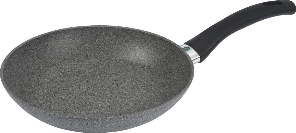 BALLARINI Ferrara Granitium Pfanne mit Antihaftbeschichtung, 24 cm, Induktionsgeeignet, Mit Temperat