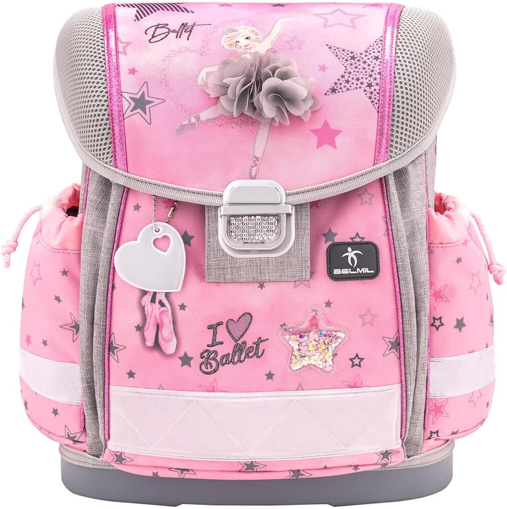 Belmil Classy Schulranzen Set 4 - teilig (403-13/AG/S) Ballet Light Pink, Ballet Light Pink