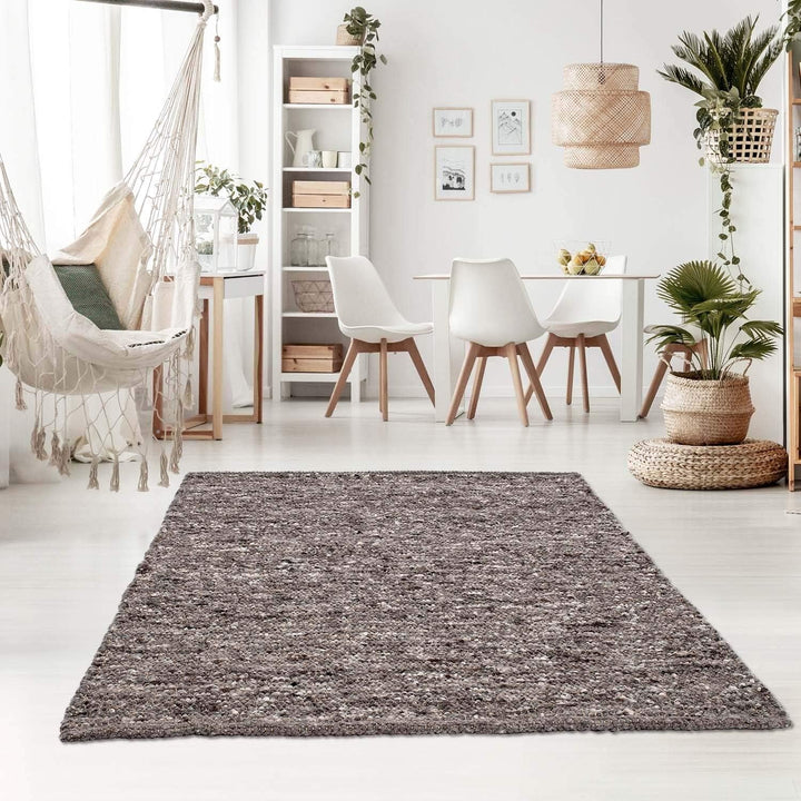 Taracarpet Handweb-Teppich Oslo Wolle im Skandinavischem Landhaus Design Wohnzimmer Esszimmer Schlaf