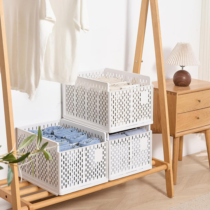 RMAN 2 Stück Kleiderschrank Organizer für Hose Schrank Organizer Faltbar Plastik Hosen Kleiderbügel