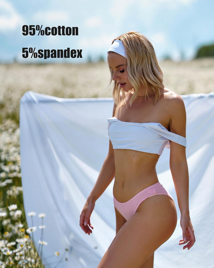 BeReady 6er Pack Unterhosen Damen Baumwolle Stretch Slips Baumwoll Hipster Bequeme Unterwäsche Cotto