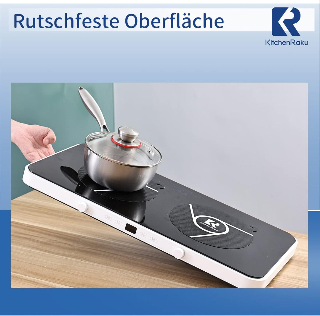 2 STÜCKE Induktionskochfeldmatte – (magnetischer) Kochfeld-Kratzschutz – für Induktionsherd, multifu