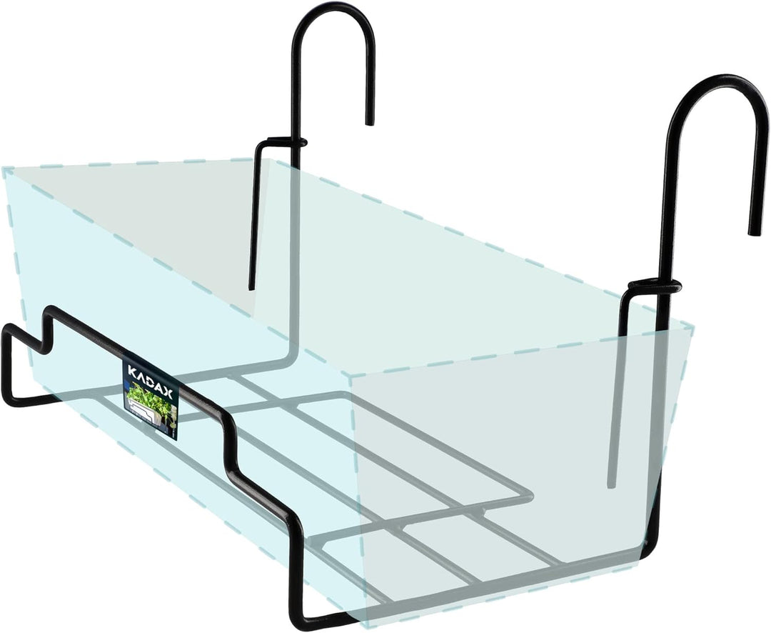KADAX Blumentopfhalter für Geländer, Balkon, Terrasse, Blumenkasten, Innen und Aussen, Pflanzenständ