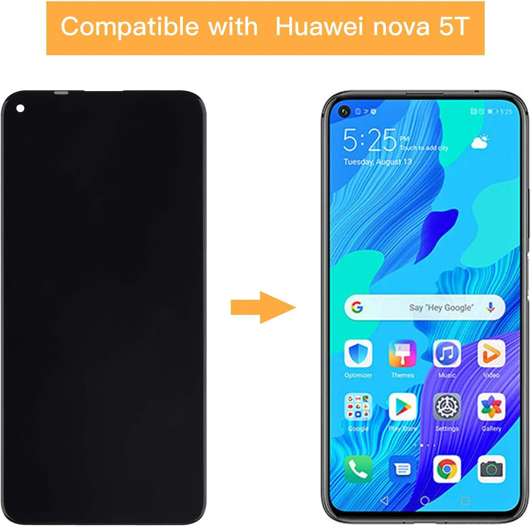 Duotipa Display Kompatibel mit Huawei Nova 5T LCD Display Touchscreen Bildschirm Digitizer Ersatzdis