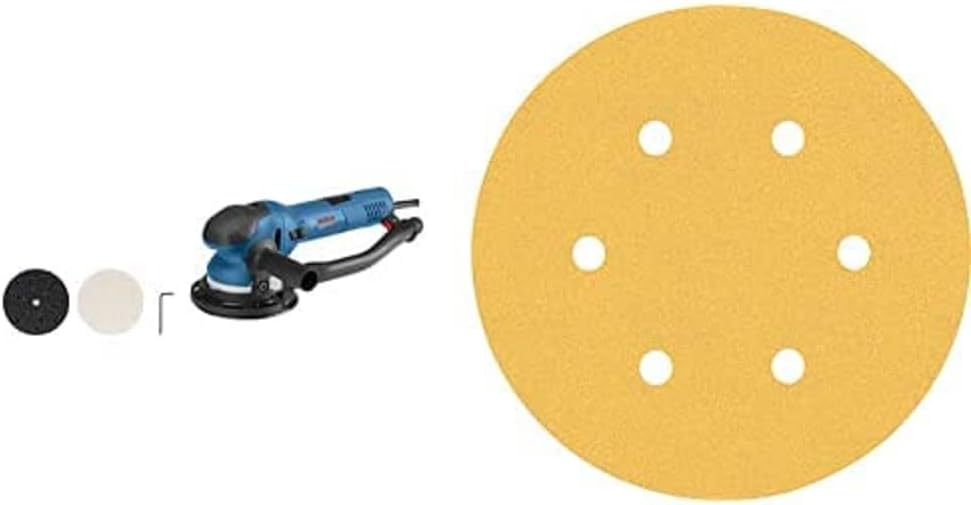 Bosch Professional Exzenterschleifer GET 75-150 (Schleifteller-Ø: 150 mm, im Karton) + 5x Schleifpap