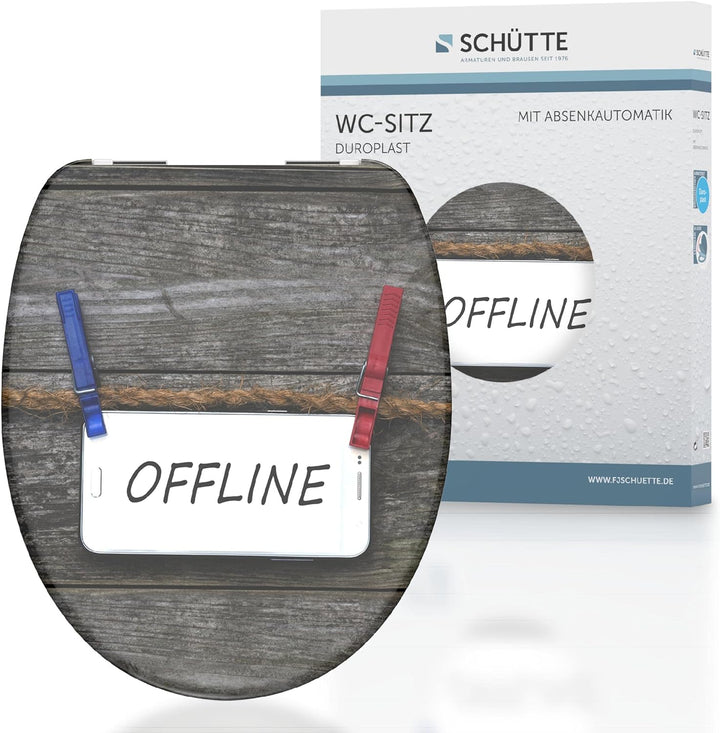 SCHÜTTE 82157 Duroplast WC-Sitz OFFLINE mit Absenkautomatik,, Offline