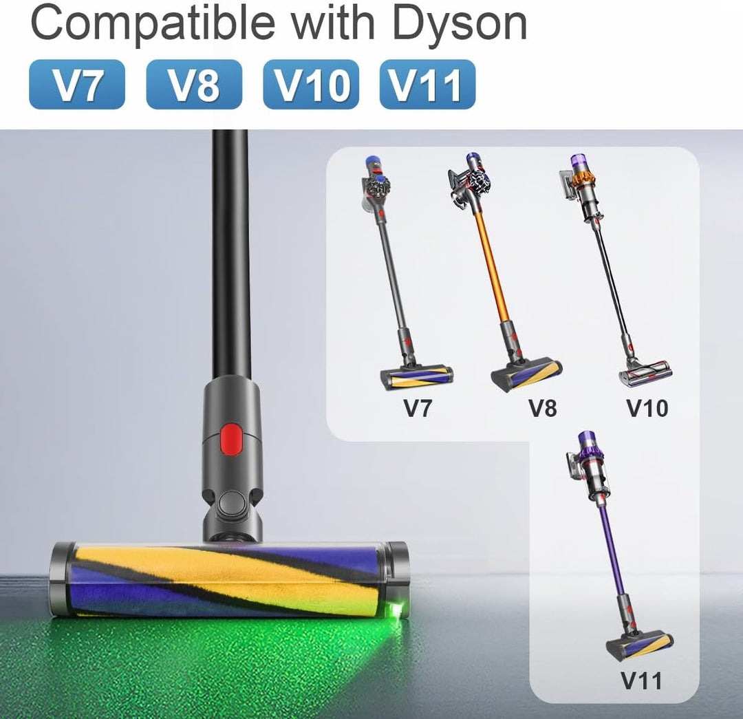 DrRobor Softwalze Bodendüse für Dyson V10 V11 V15 V7 V8, Elektrischer Soft Roller Bürste Aufsatz mit