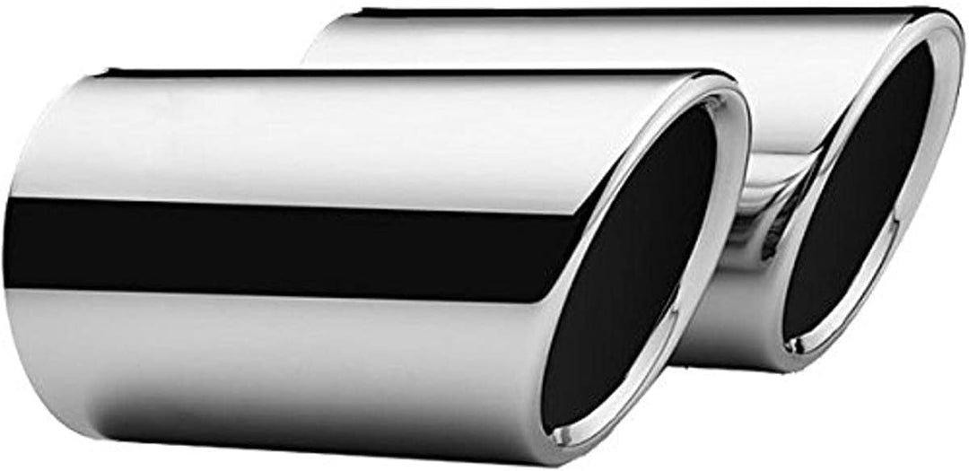 Volkswagen 000071913BCH9 Schalldämpfer-Verkleidungsset Hinten, 70mm abgeschrägt, Chrom-Silber