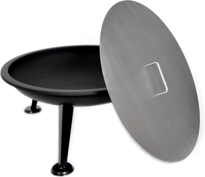 80 cm Deckel für Feuerschalen Feuertonnen Schwenkgrills aus 2,0 mm Stahl mit Griff -
