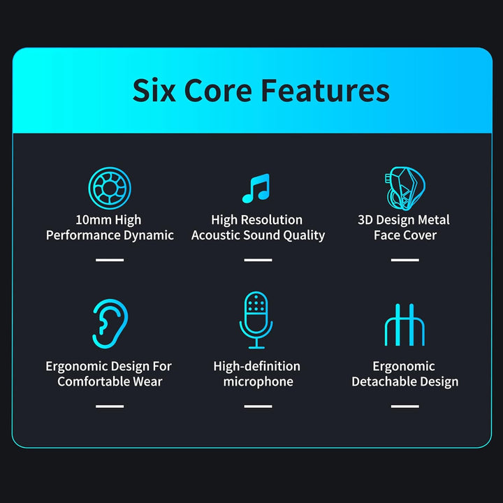 Yinyoo KZ EDXS In-Ear-Kopfhörer mit 10 mm Hochleistungs-Dynamikeinheit, leicht und bequem, KZ HiFi I