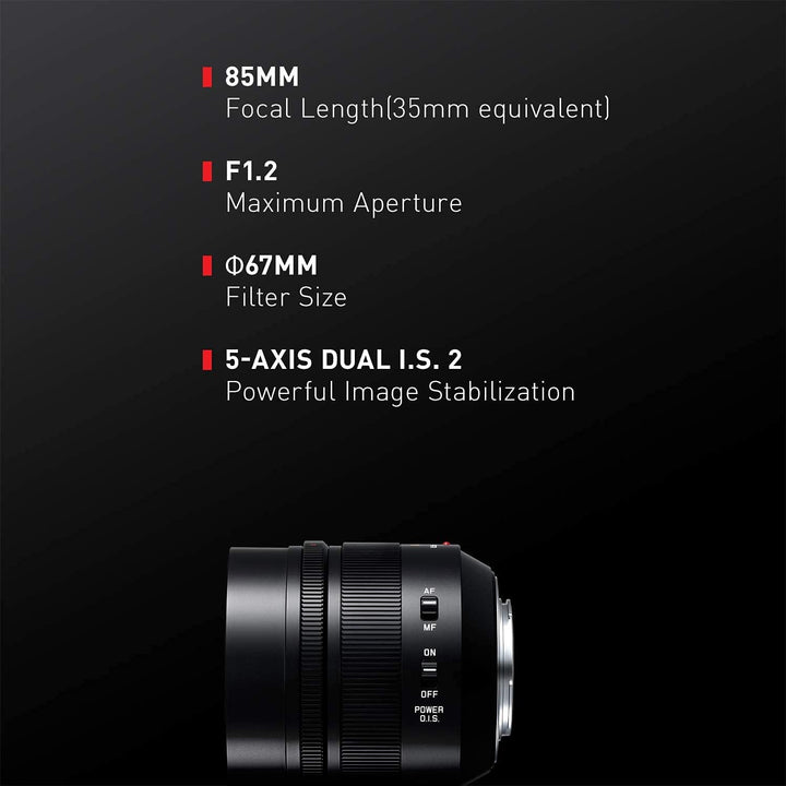 Panasonic H-NS043E LEICA DG NOCTICRON 42,5 mm/F1.2 ASPH. Objektiv, dualer Bildstabilisator Dual I.S.