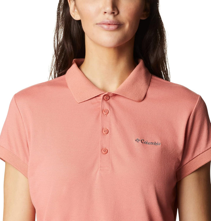 Columbia Damen Lakeside Trail Poloshirt S Dark Coral, S Dark Coral