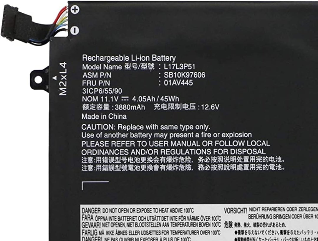 ASKC L17L3P51 Replacement Laptop Akku für Lenovo ThinkPad E480 E485 E490 E495 E580 E585 E590 E595 Se