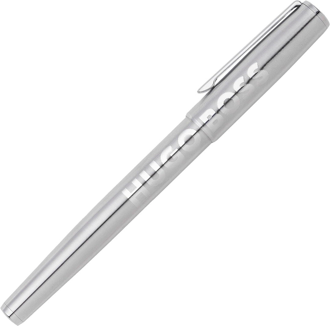 Hugo Boss Stifte-Set Label Chrome HPBP209B (Kugelschreiber & Füllfederhalter) | Geschenkbox