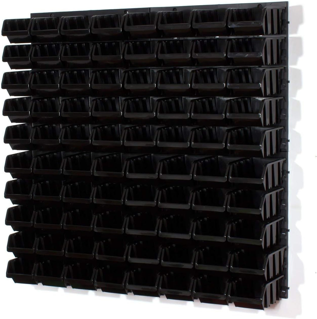 Wandregal Lagerregal Werkzeugwand Stapelboxen Wandplatten schwarz POP Serie Gr.2 Schwarz +, Schwarz
