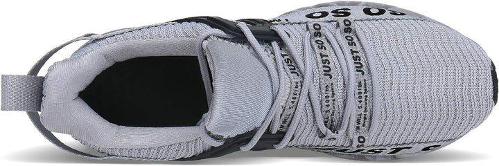 Wonesion Herren Fitness Laufschuhe Atmungsaktiv rutschfeste Mode Sneaker Sportschuhe 42 EU 3 Grau, 4