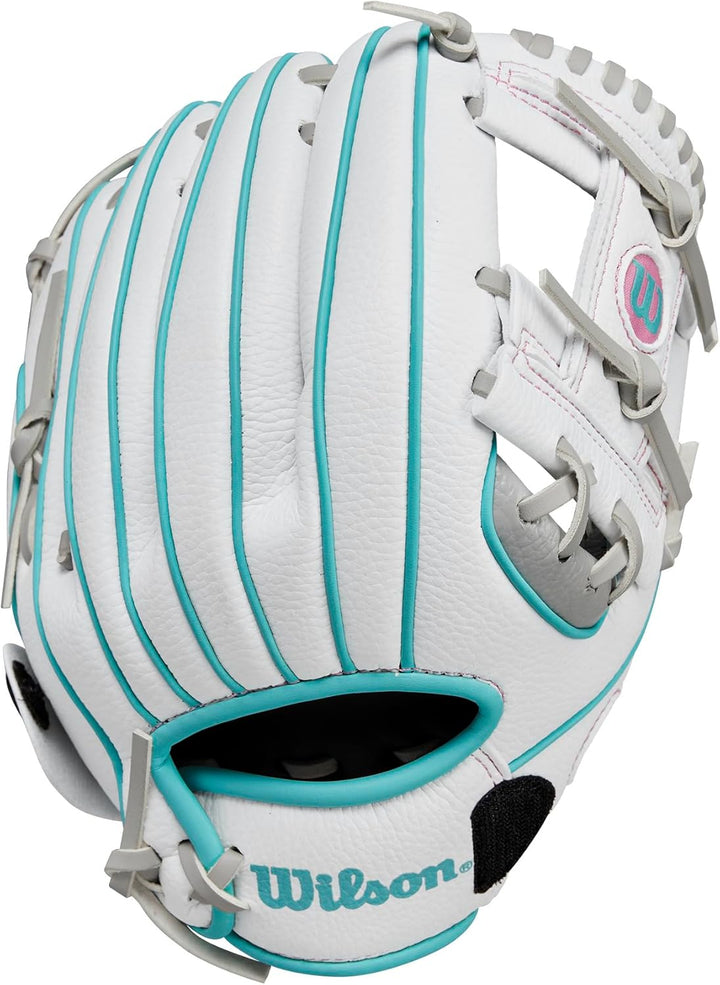 WILSON A200 Silber/Weiss/Blaugrün 10" Rechte Hand Wurf, Silber/Weiss/Blaugrün 10" Rechte Hand Wurf