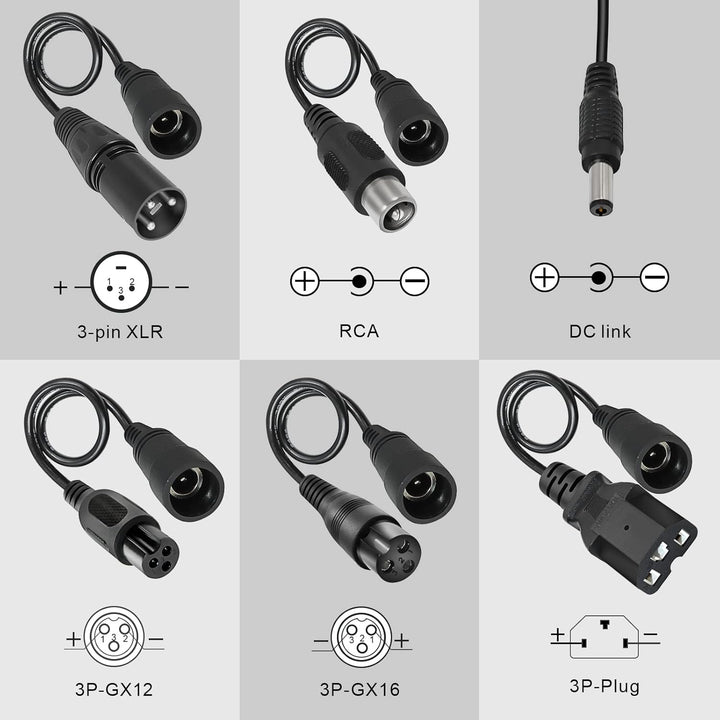 UURRPP 54.6V 2A Li-ion Ladegerät Mehrere Stecker Für Elektrofahrrad Roller E-Bike Boot Motorrad Akku