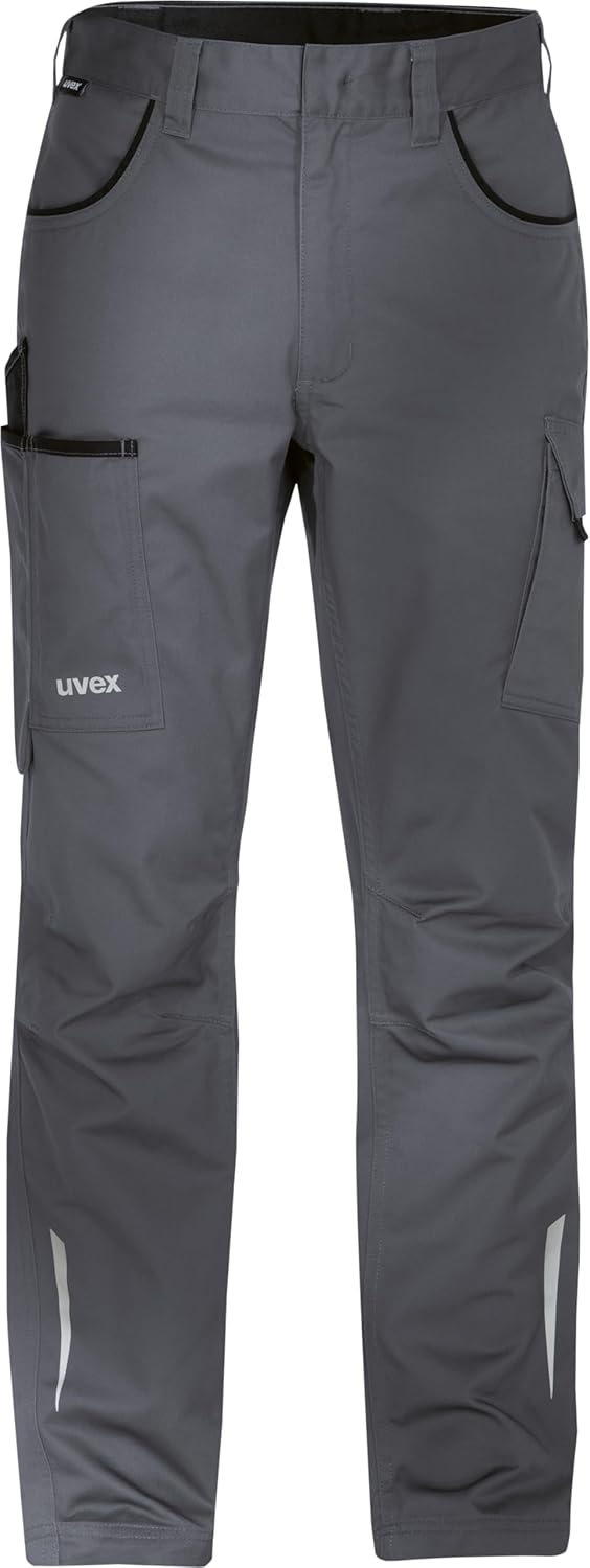 Uvex syneXXo Light Männer Arbeitshose, Lange Bundhose für die Arbeit 56 Grau, 56 Grau