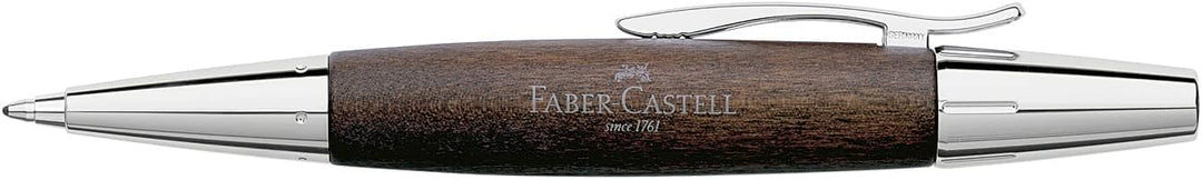 Faber-Castell 148381 - Drehkugelschreiber e-motion Birnbaum, dunkelbraun, Kugelschreiber Mine B, Sch
