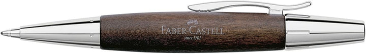 Faber-Castell 148381 - Drehkugelschreiber e-motion Birnbaum, dunkelbraun, Kugelschreiber Mine B, Sch