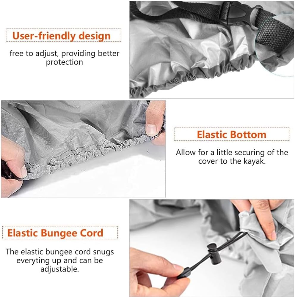 Opaltool 420D Verdickte Kajak-Kanu-Abdeckung, wasserdicht, langlebig, Kanu-Aufbewahrung, Staubschutz