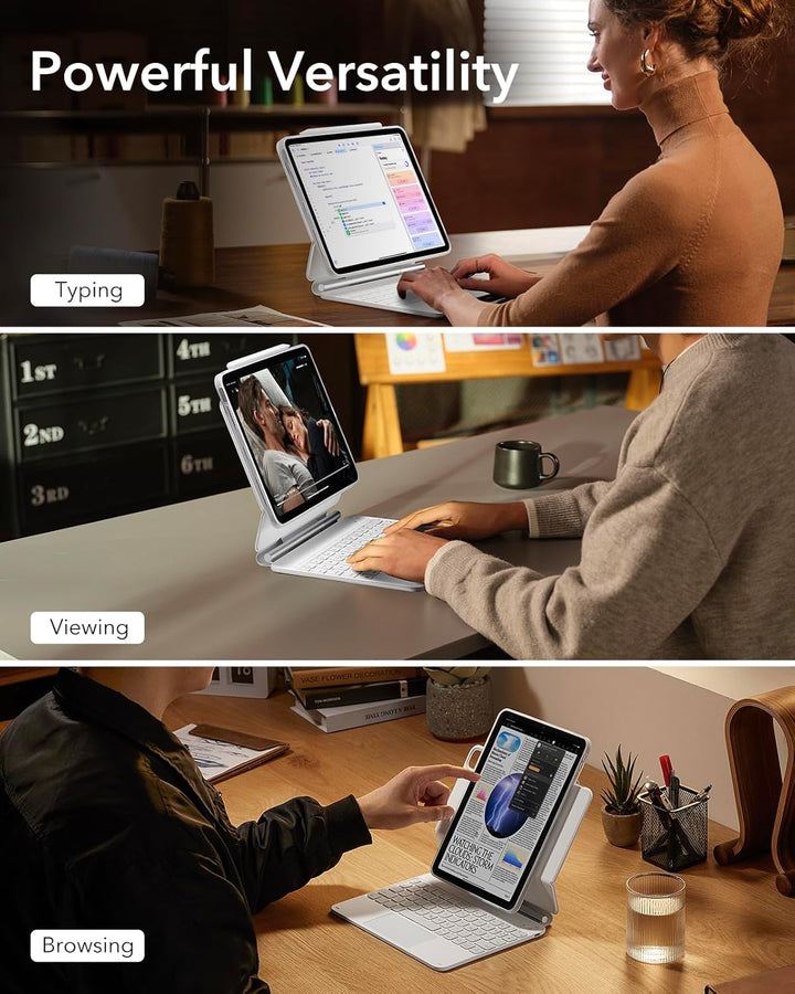 ESR Magnetische Keyboard Hülle, iPad Tastatur Hülle für iPad Pro 11/Air 5/4, magnetischer Ständer, P