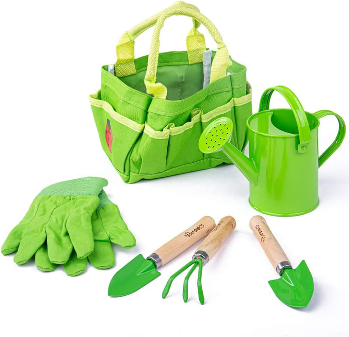 Bigjigs Toys Kleine Tragetasche mit Gartenwerkzeugen