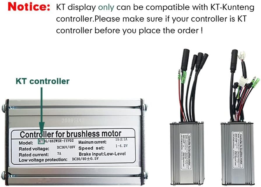 E-Bike Pedelec Display KT-LCD 3 mit Bedienfeld, wasserdichter Anschluss