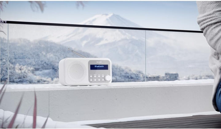 SHARP DR-P420 Portables Digitalradio (DAB/DAB+/FM mit RDS, USB, Bluetooth 5.0, 3,5mm Klinke Wecker-F