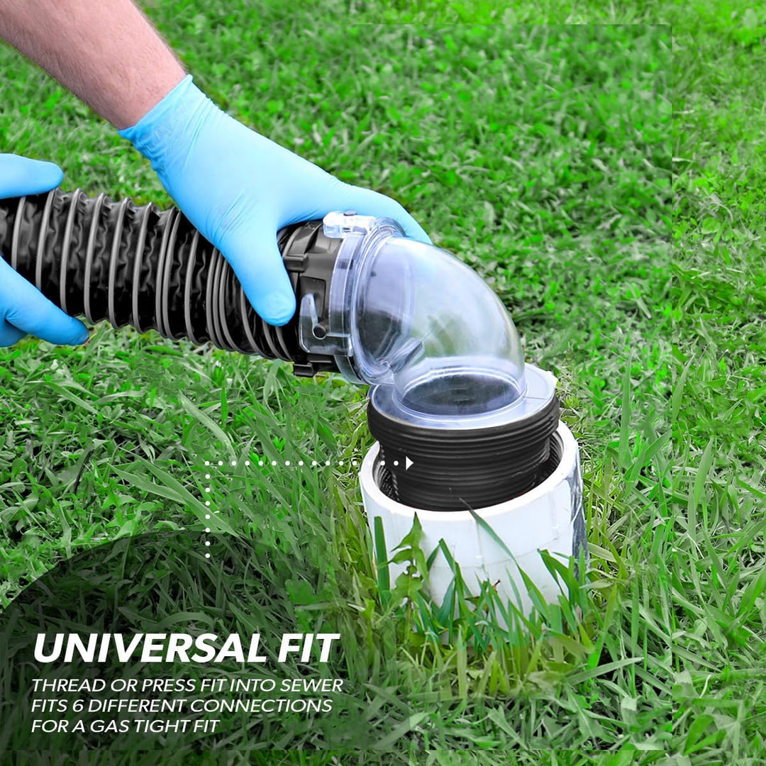 Valterra Silverback™ 4,5 m RV-Kanal-Schlauch-Set, universeller Abwasserschlauch für Wohnmobil, inkl.