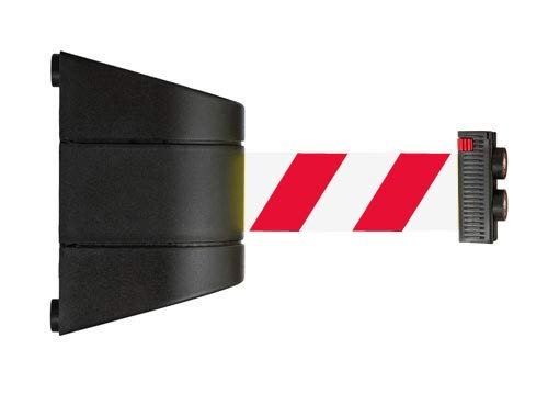 FlexiBarrier Wandhalterung – magnetisch (4,5 oder 10,0 m Gürtel) (10 m, rot/weiss) 10m rot / weiss,