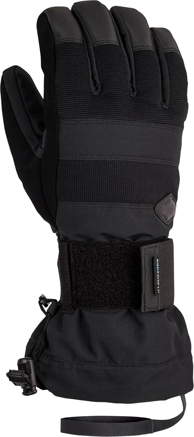 Ziener Herren Milo Snowboard-Handschuhe/Wintersport | wasserdicht, atmungsaktiv Protektor 8 Schwarz,