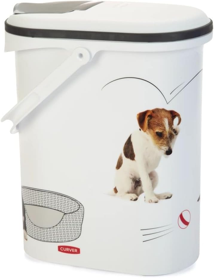 Curver Hundefutterbehälter 10L – Luftdichte kompakte Futterbox für Trockenfutter – Bis zu 4kg Kapazi