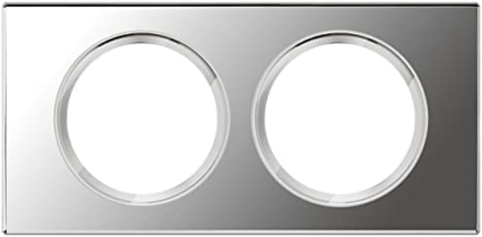Legrand Céliane Rahmen für 2 Steckdosen, grau, LEG69122 Verre Miroir, Verre Miroir