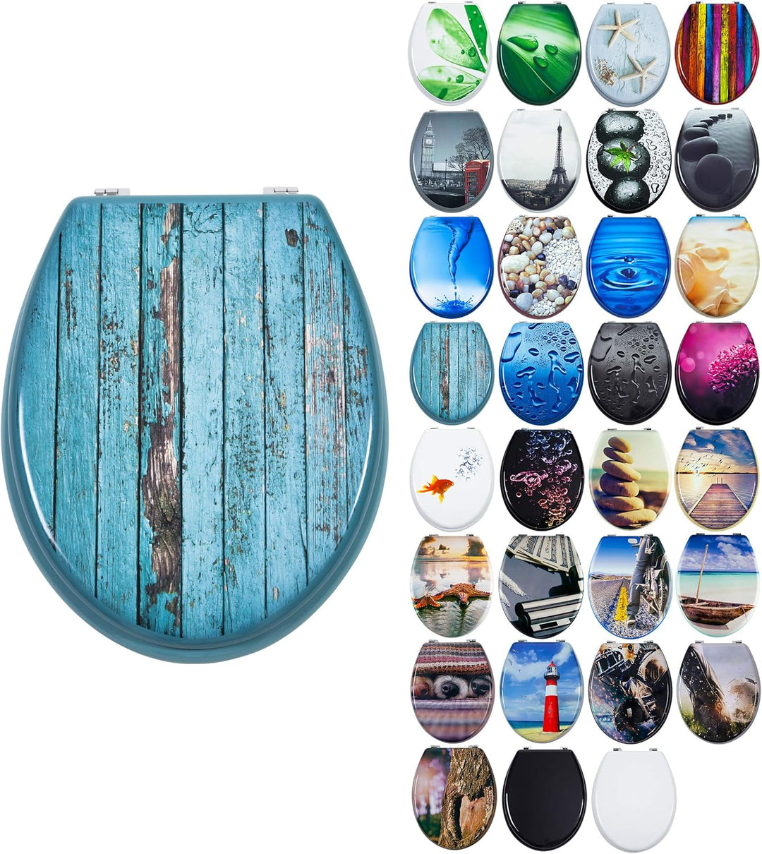 Grafner MDF WC Sitz mit Absenkautomatik viele schöne Motive zur Auswahl - stabile Qualität - einfach