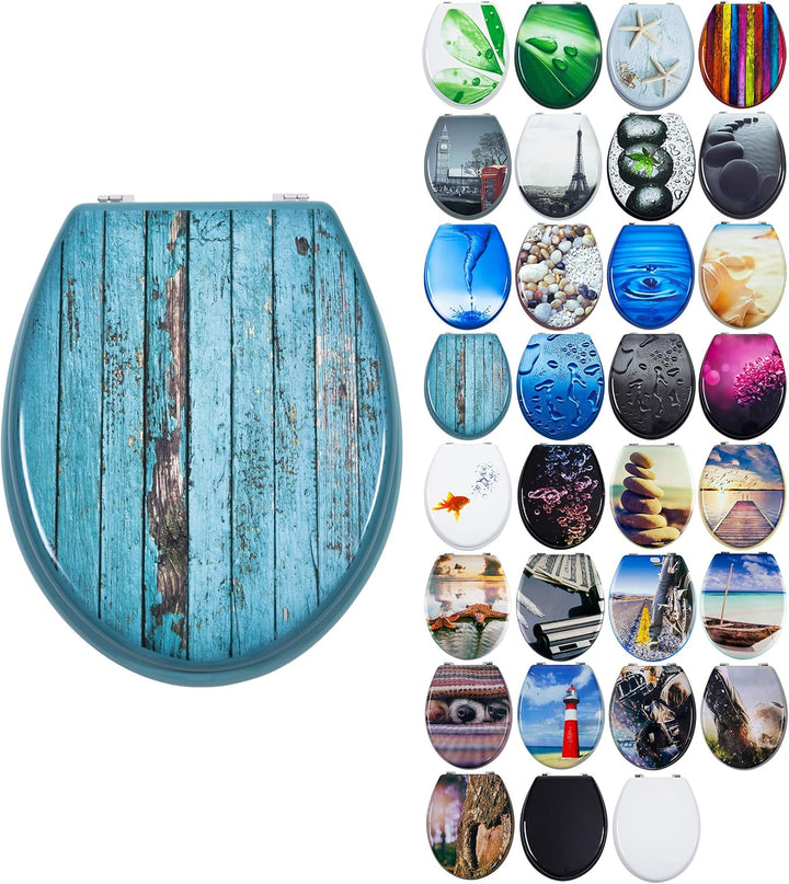 Grafner MDF WC Sitz mit Absenkautomatik viele schöne Motive zur Auswahl - stabile Qualität - einfach
