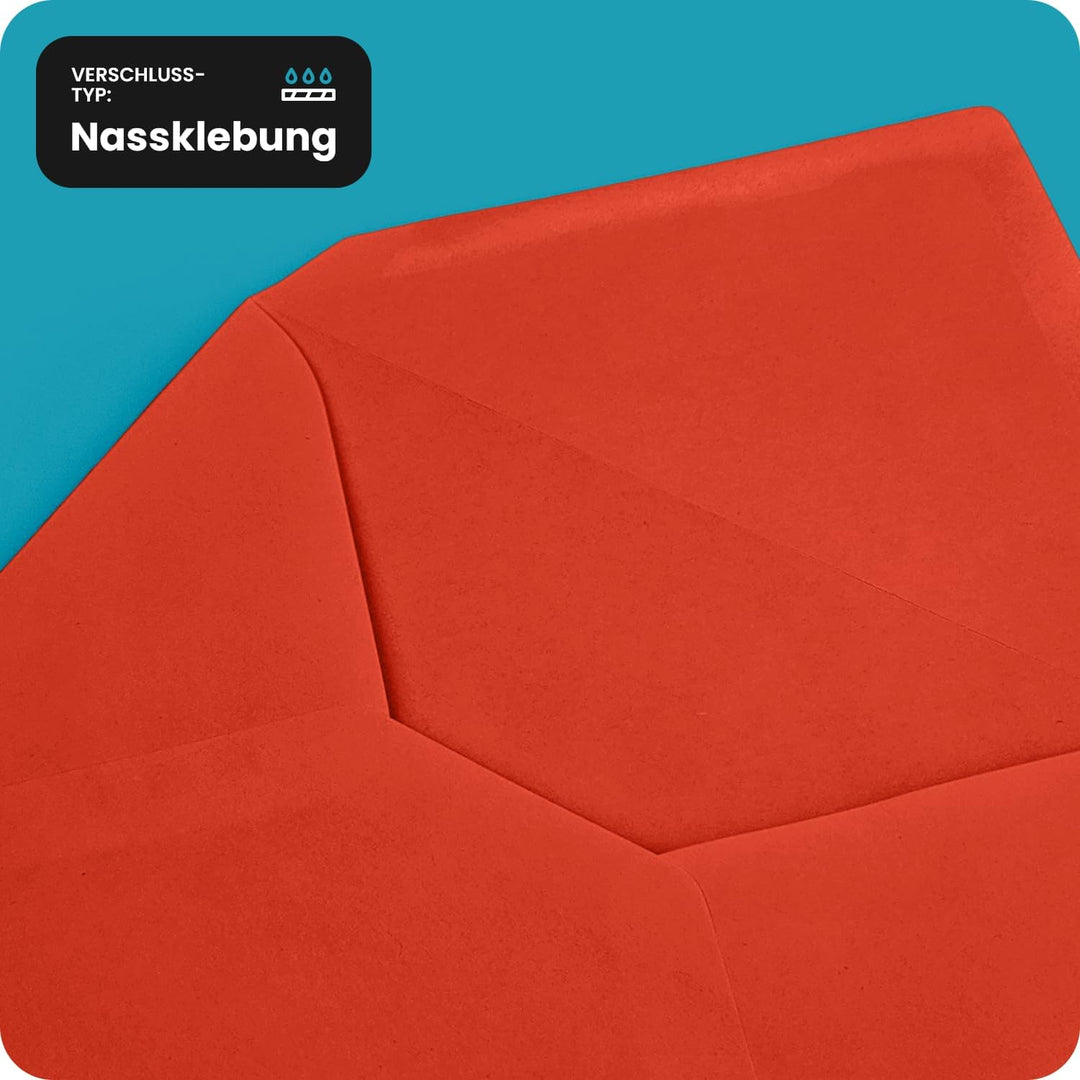 Netuno 1000 Brief-Umschläge Grün DIN B6 125x 175 mm 80g Rainbow Briefkuverts farbig Spitzklappe ohne