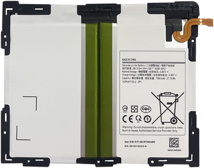 HIGHAKKU Ersatzakku Batterie EB-BT595ABE kompatibel mit Samsung Galaxy Tab A 2018 10.5 Inch SM-T590