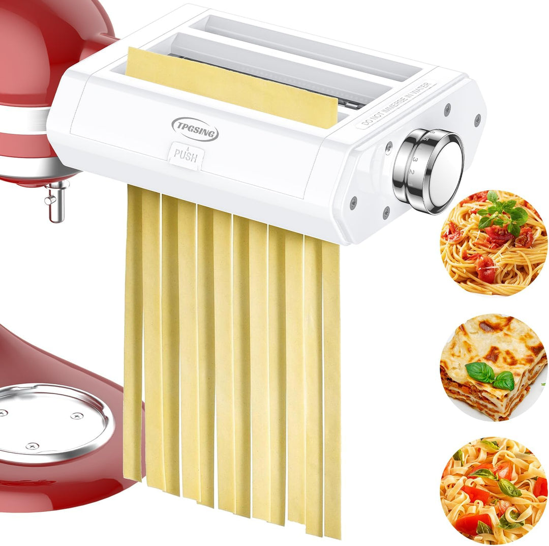 TPGSING 3 in 1 Nudelaufsatz Set für KitchenAid Küchenmaschine, Nudelmaschine für KitchenAid zubehör