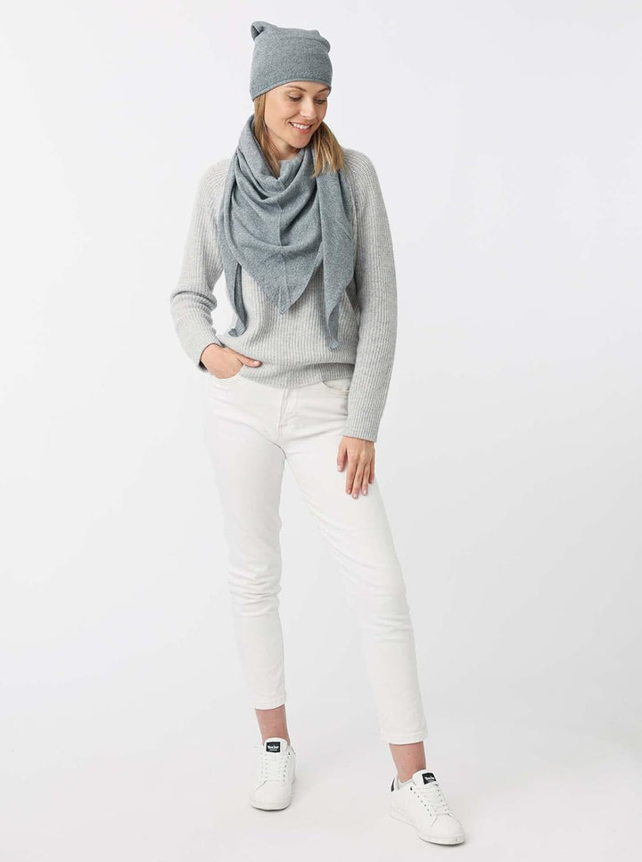 Zwillingsherz Dreieckstuch mit Kaschmir - Hochwertiger Schal im Uni Design für Damen Jungen und Mädc