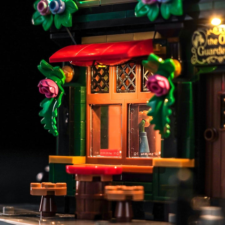 LocoLee Licht Set Kompatibel mit Lego Eckhaus im Tudorstil Fernbedienung Version, Nur Lichter Set -