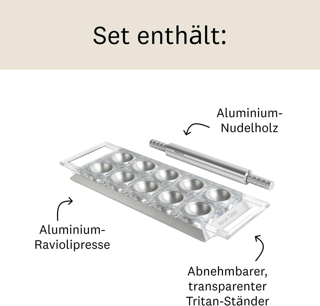 Marcato RT-ARG Ravioli Tablet, Aluminium, Silber