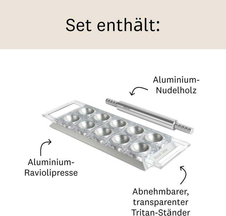 Marcato RT-ARG Ravioli Tablet, Aluminium, Silber