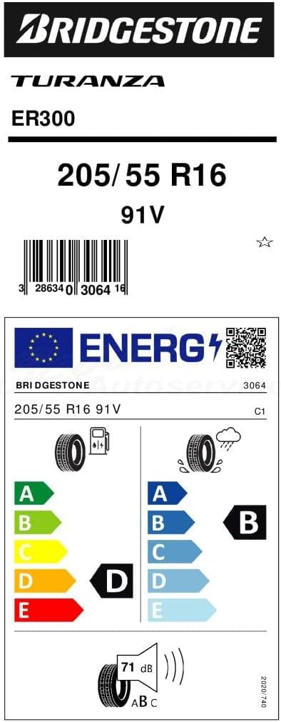 Bridgestone Turanza ER 300 FSL - 205/55R16 91V - Sommerreifen 205/55R16 91V - */FSL, 205/55R16 91V -