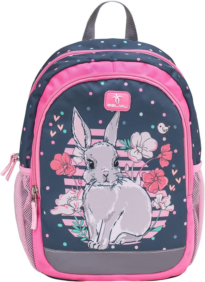 Belmil Kindergartenrucksack mit Brustgurt und Namensschild für 3-6 Jährige/Mädchen / 12 L/Krippenruc