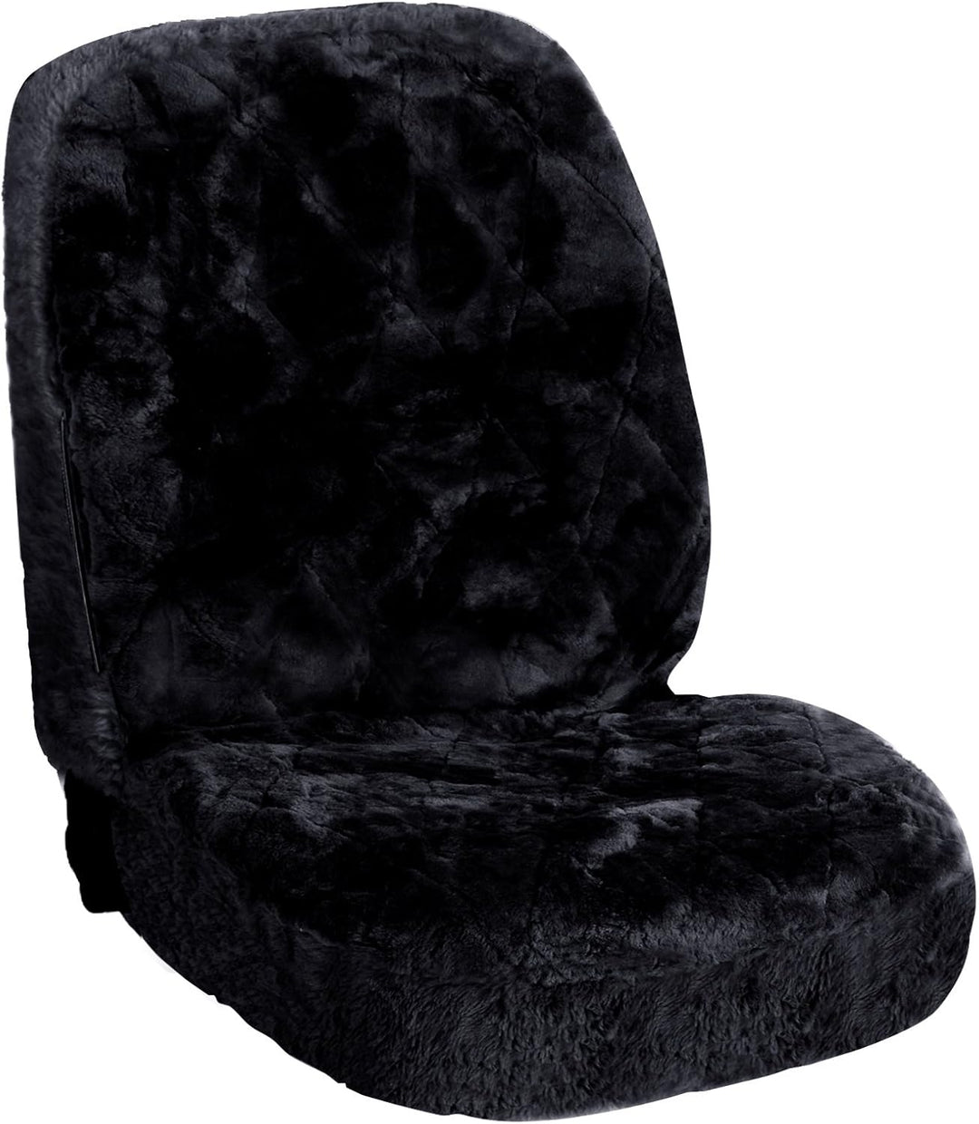 WOLTU AS7334sz-2 Lammfellbezug Auto Sitzbezug Echtlammfell Vollbezug Vordersitzbezug universal Gröss