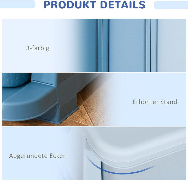 HOMCOM Schubladenschrank für Kinder mit Stauraum Aufbewahrungsboxen Spielzeug-Organizer Spielzeugkis