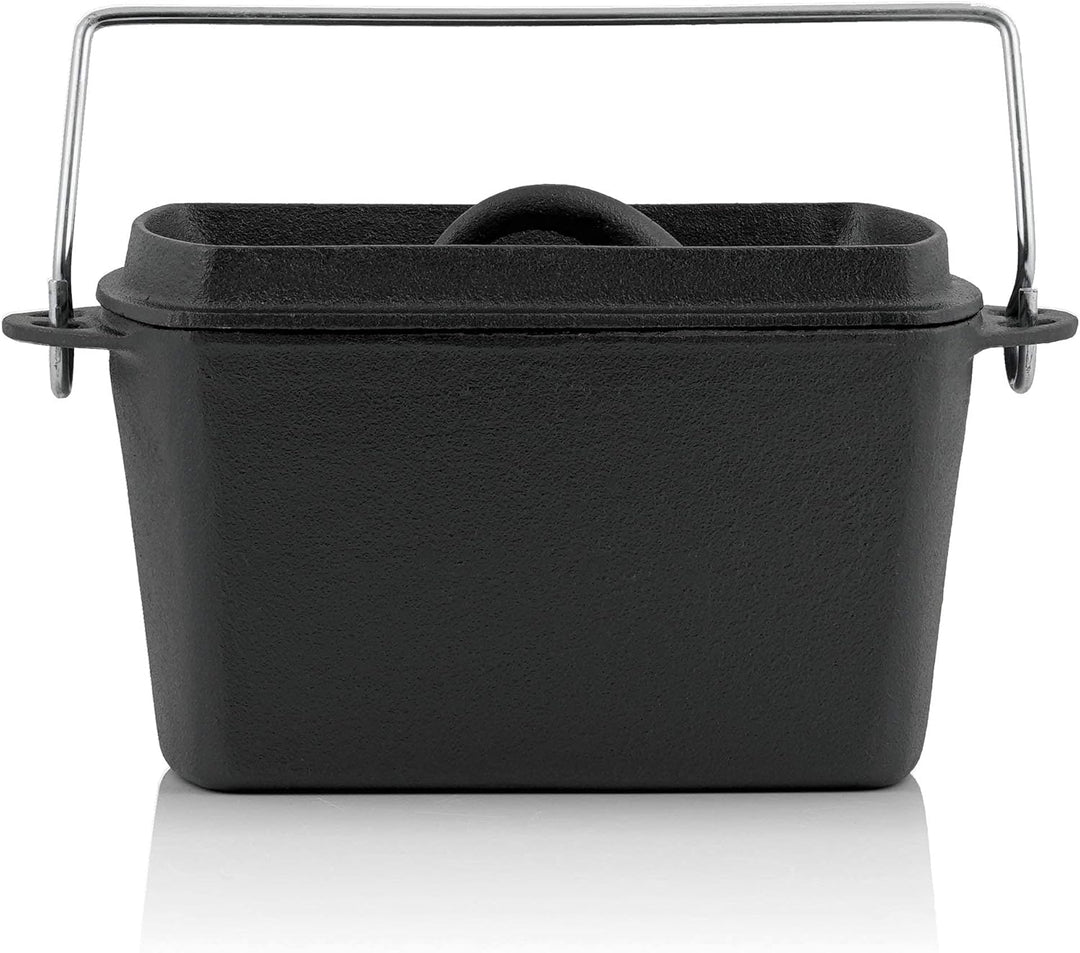 BBQ-Toro Gusseisen Backtopf | 2 Liter - 27 x 12,5 x 15 cm | bereits eingebrannt - pre-Seasoned | Dut