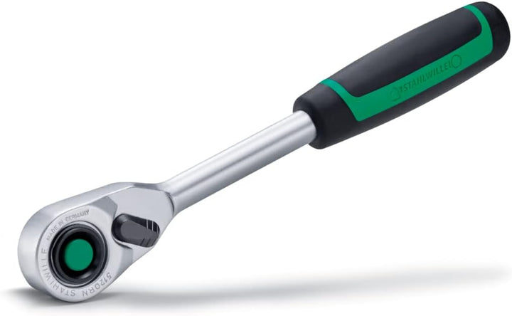 STAHLWILLE Nr. 512QR N | 1/2“ Ratsche mit 80 Zähnen | QR Sicherheitsverriegelung | extrem Robust | e